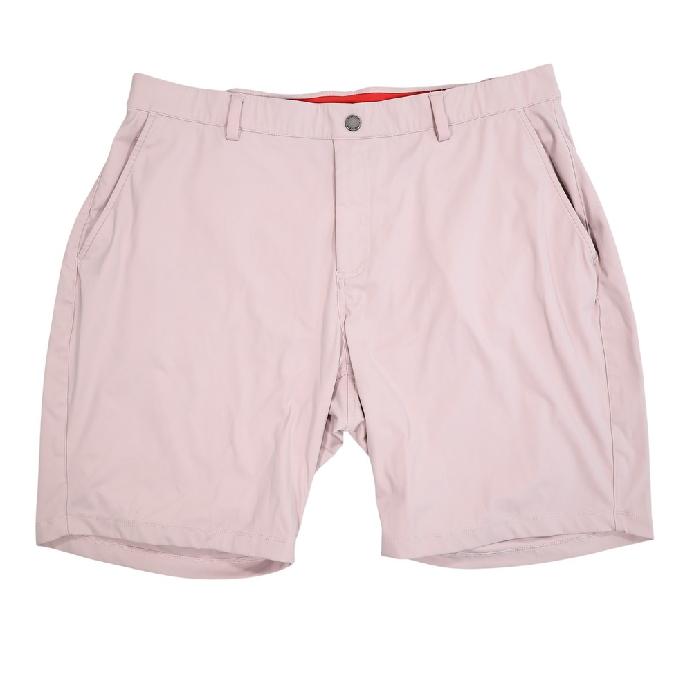 REDVANLY Mens XXL Light Pink Varick Pull On Performance Stretch Golf Shorts